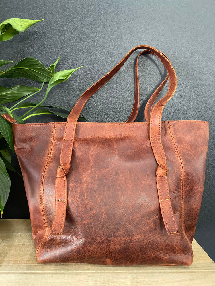 Sleek Leather Tote Bag